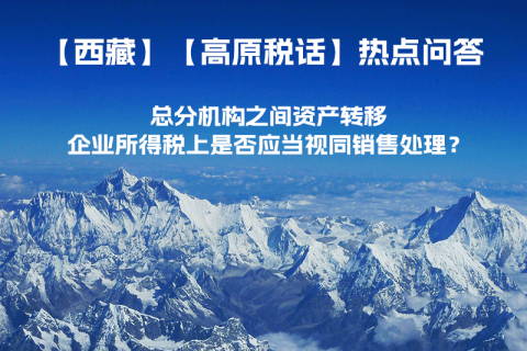 總分機(jī)構(gòu)之間資產(chǎn)轉(zhuǎn)移，企業(yè)所得稅上是否應(yīng)當(dāng)視同銷售處理？